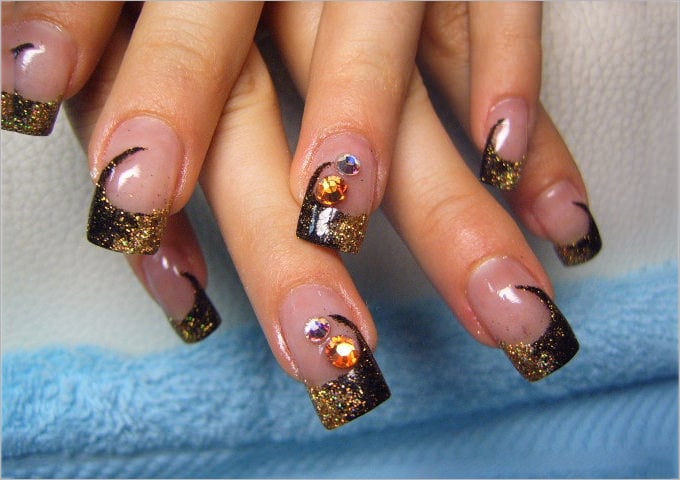 gel nails with design