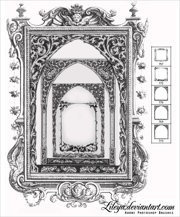 gothic frame brushes