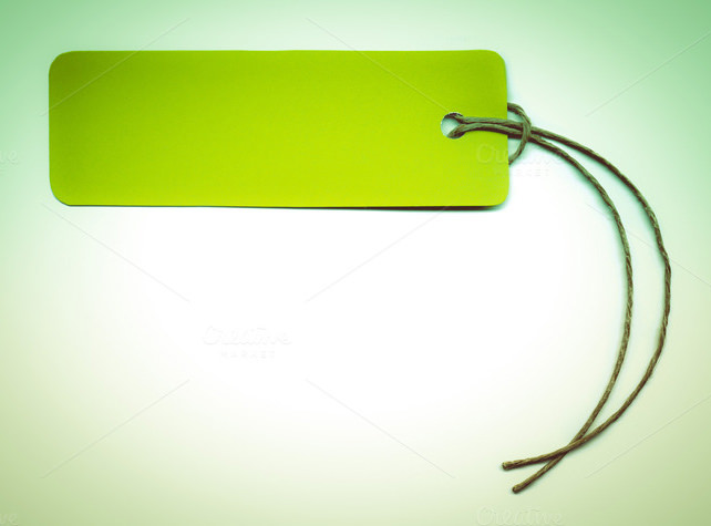 green luggage tag template