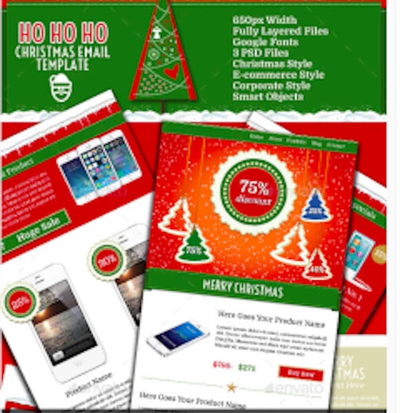 holiday business email template psd