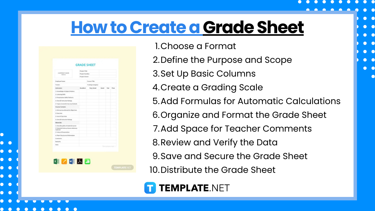 how to create a grade sheet