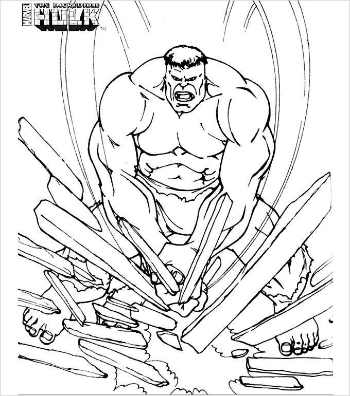 20+ Free Printable Hulk Coloring Pages 