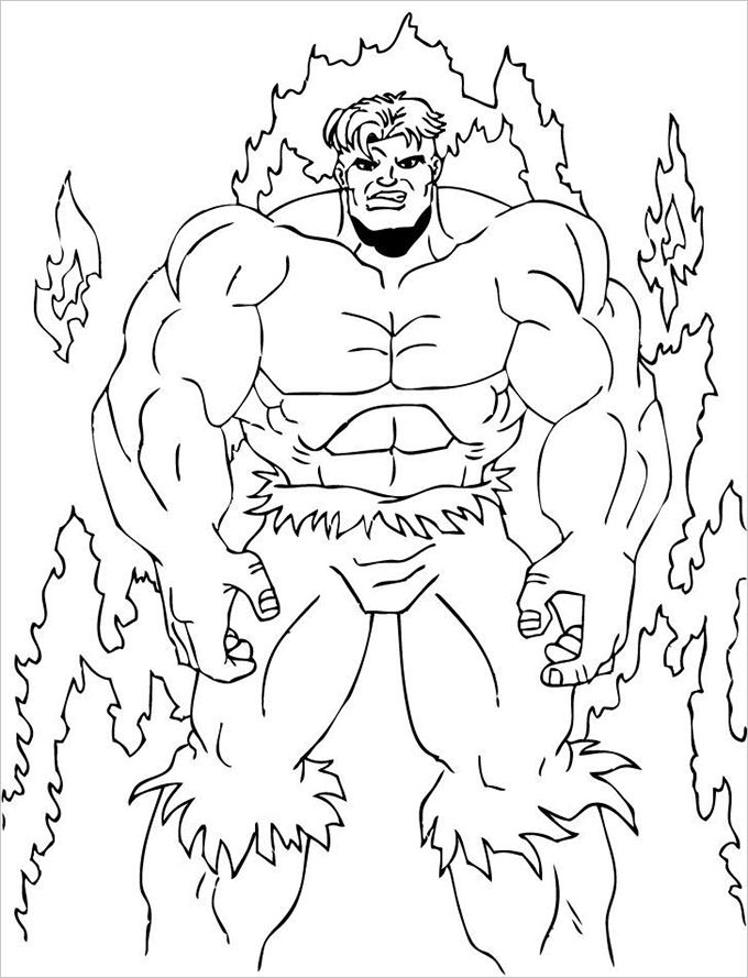 20+ Free Printable Hulk Coloring Pages 