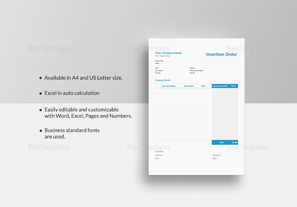 insertion order template