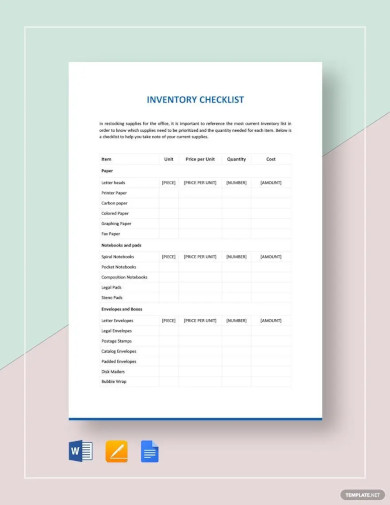 11+ Book Inventory Template in Word | Google Docs | Google Sheets ...