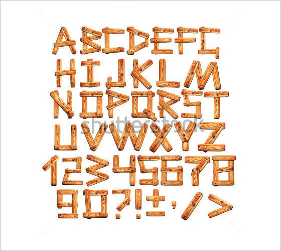 isolarted wodden alphabet letters