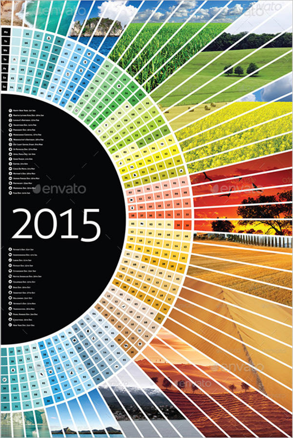 landscape half circle calendar template