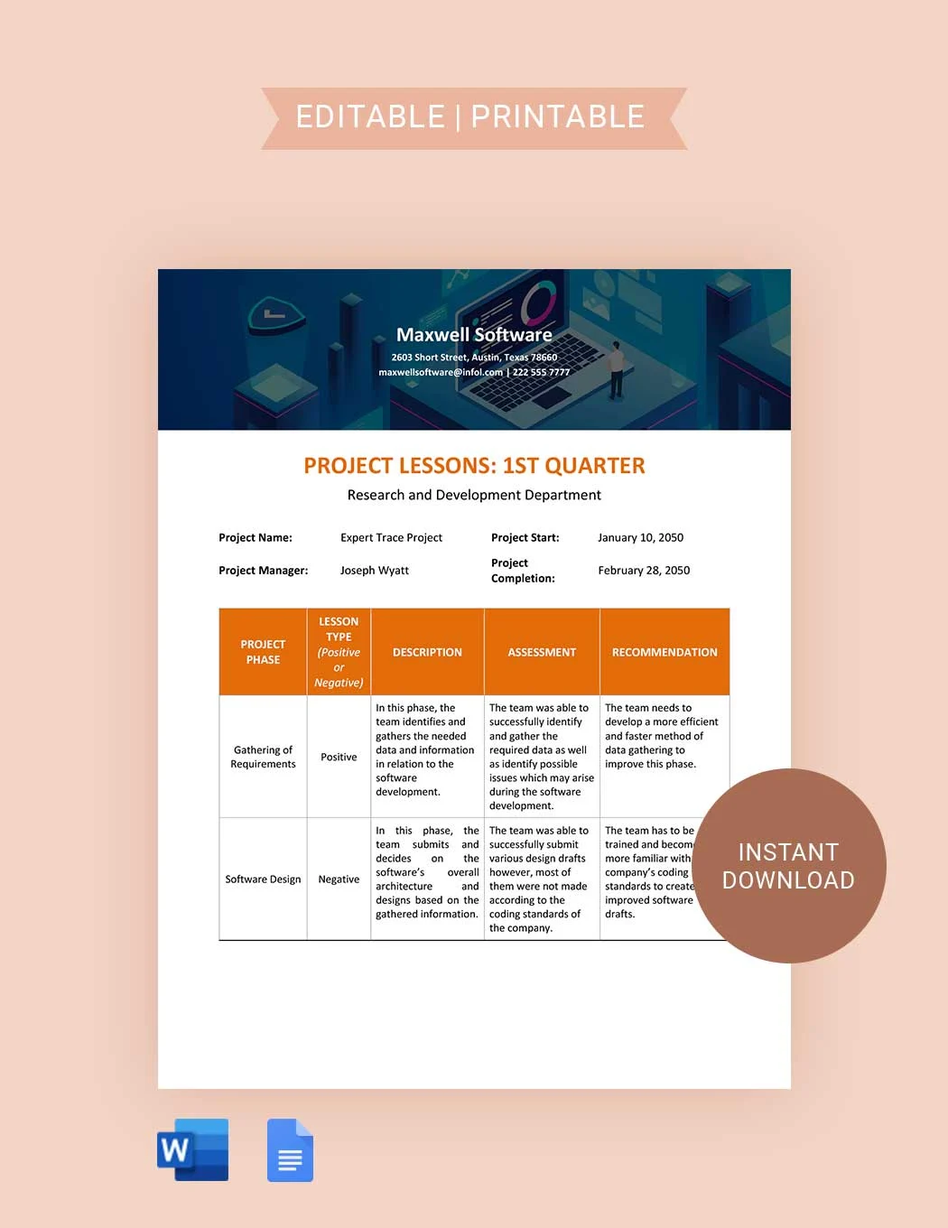 8+ Lesson Learned Templates - Word, Excel, PDF