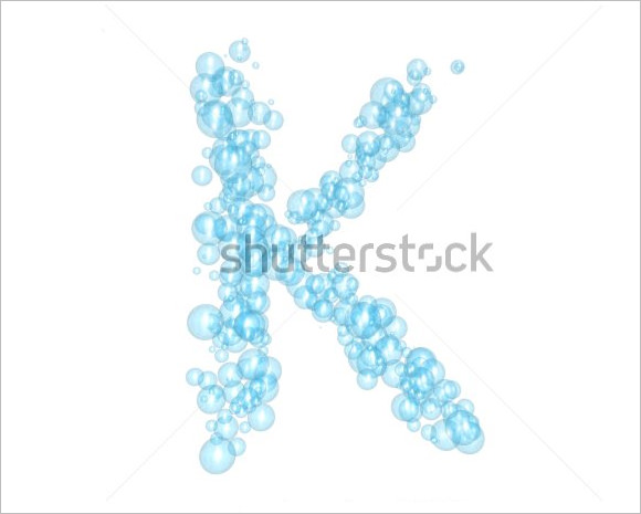 letter k bubble font style