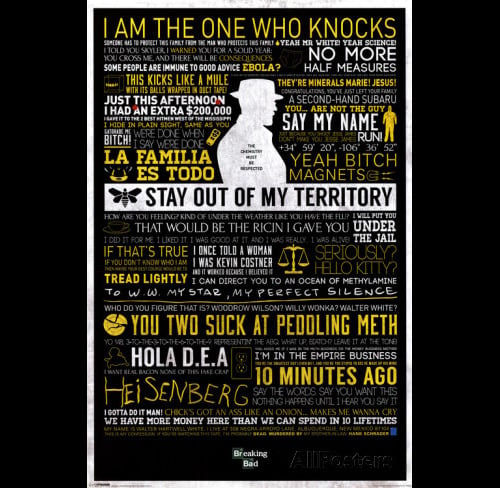 literature breaking bad psd poster