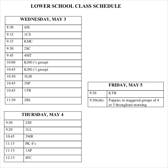lower-school-class-schedule