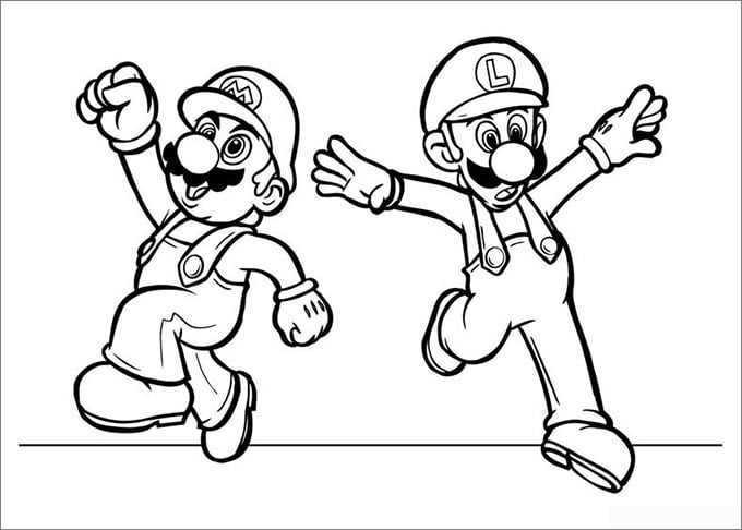 Mario Coloring Pages - Free Coloring Pages | Free & Premium Templates