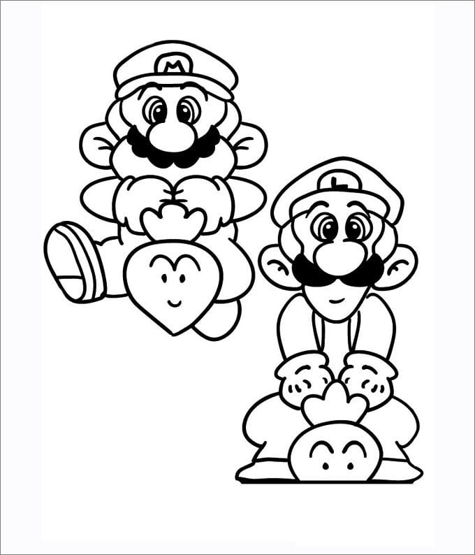 mario printable coloring pages