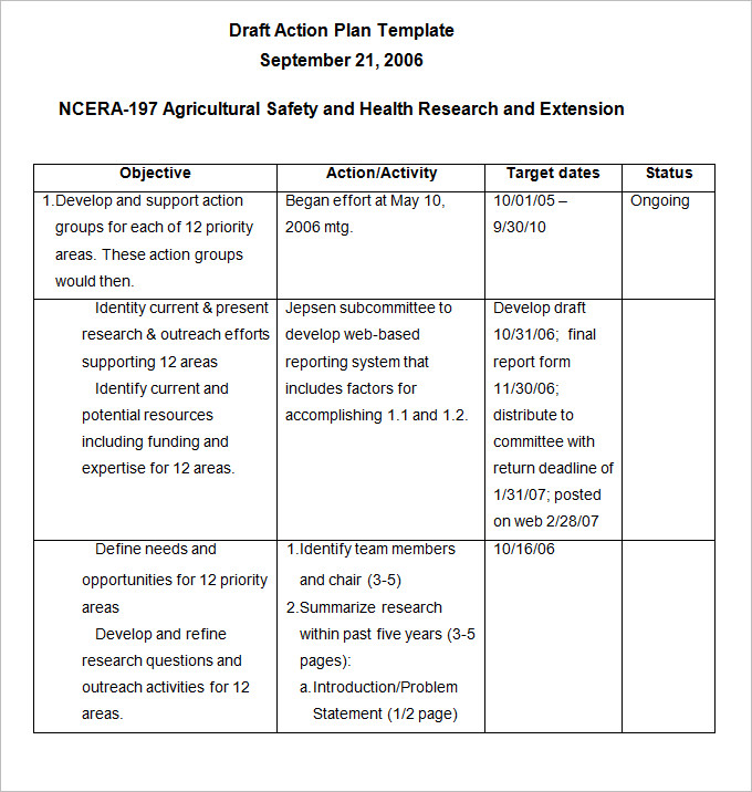 Marketing Action Plan Template 12 Free Word Excel PDF Format Download