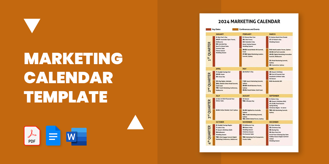 excel quarterly calendar template