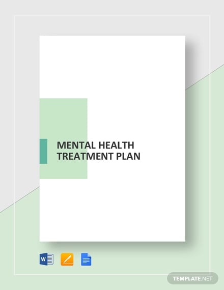 mental health treatment plan template