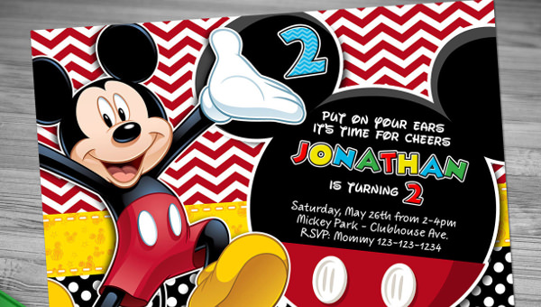 Mickey Mouse Invitation Templates – 26+ Free PSD, Vector EPS, AI, Format Download