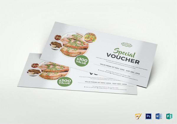 modern food voucher template