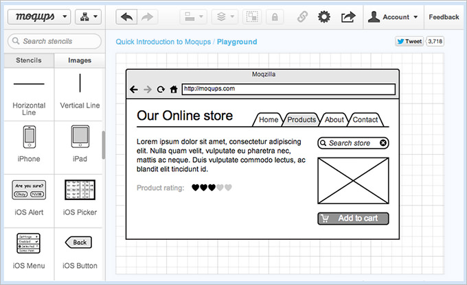 moqups ux design tool