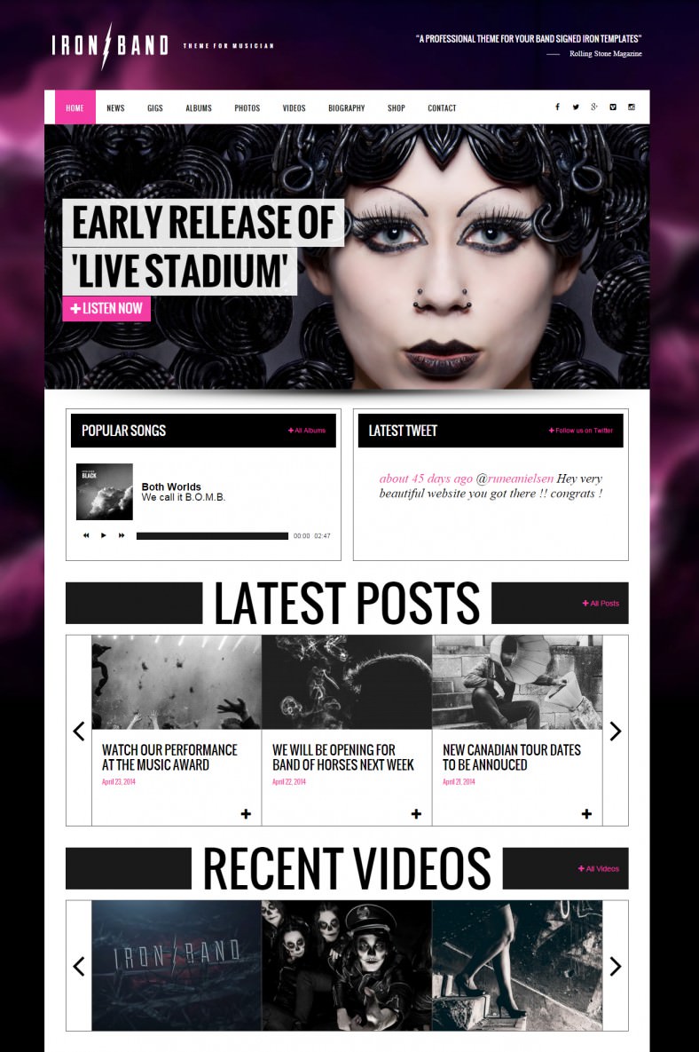 20+ Best DJ WordPress site Templates & Themes