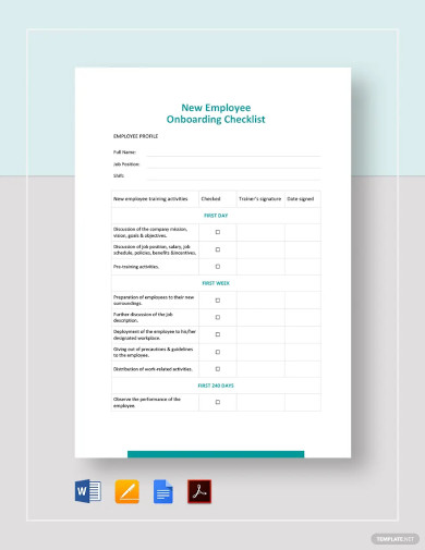 FREE 26+ Onboarding Checklist Templates in MS Word | Excel | PDF ...