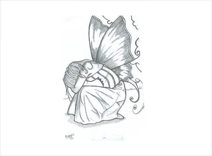 pencil drawings of fairies