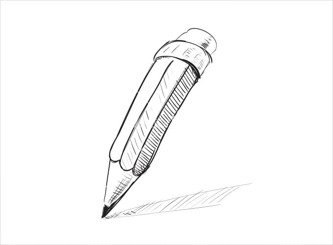pencil sketch cartoon vector