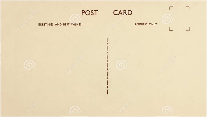 plain postcard template