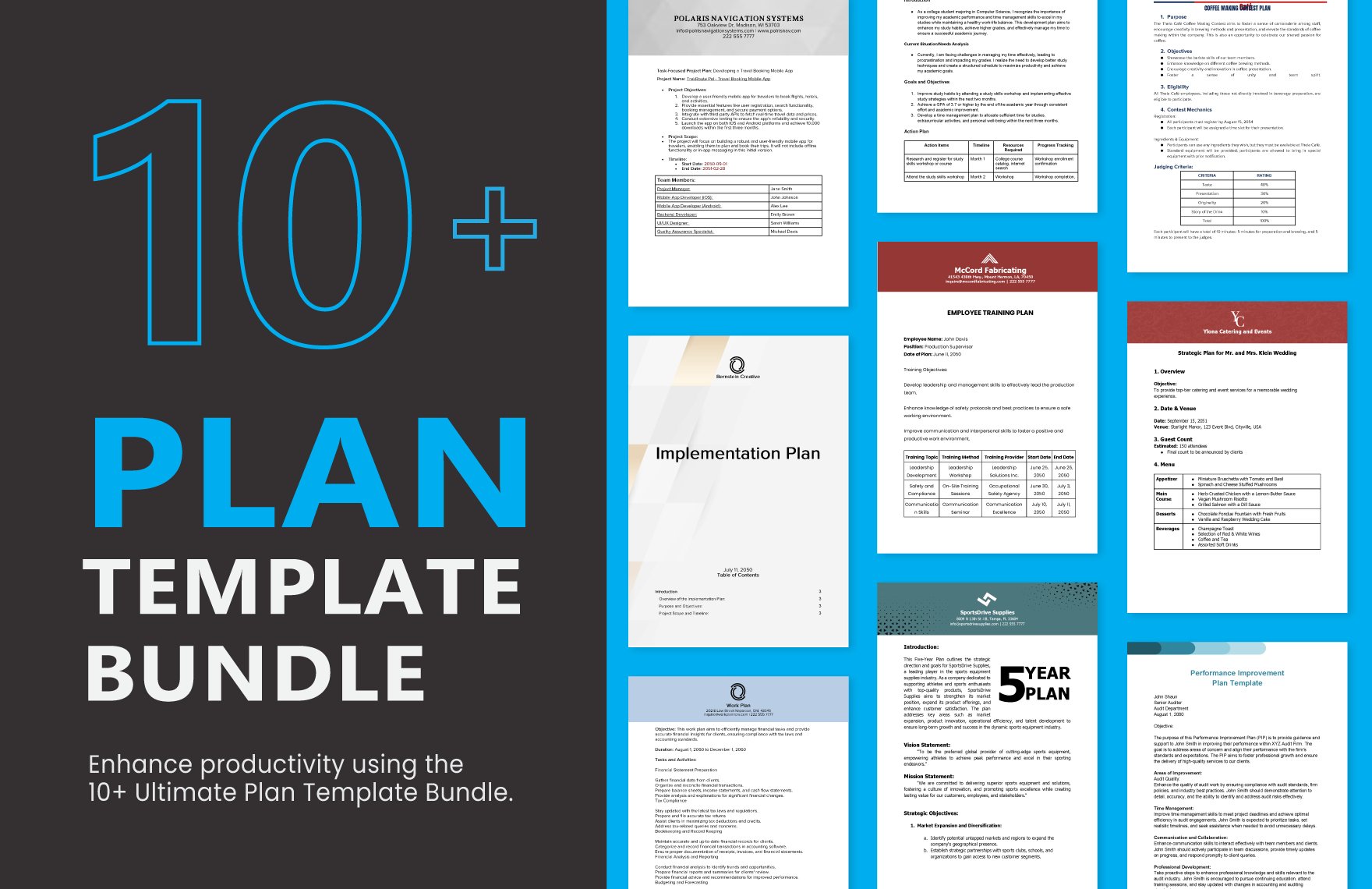 plan template bundle