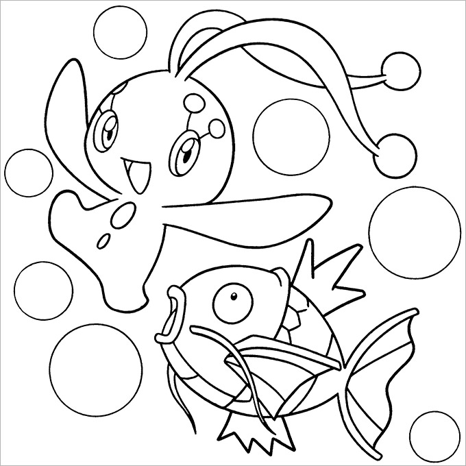 Coloring Pages Pokemon - Manaphy - Drawings Pokemon