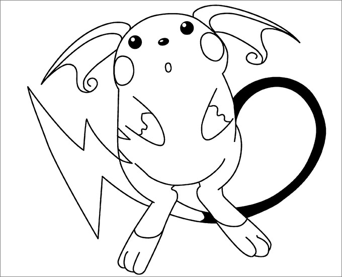 Pikachu Pokemon coloring page, Free Printable Coloring Pages