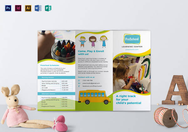 pre-school-brochure-design-template