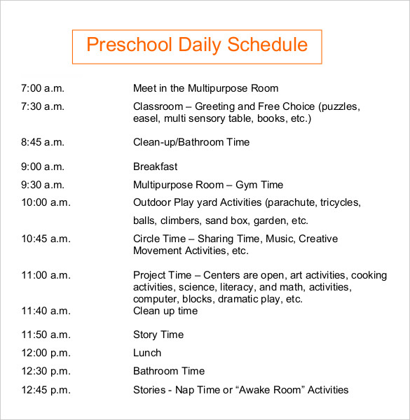 Daily Schedule Template - 39+ Free Word, Excel, PDF Documents Download