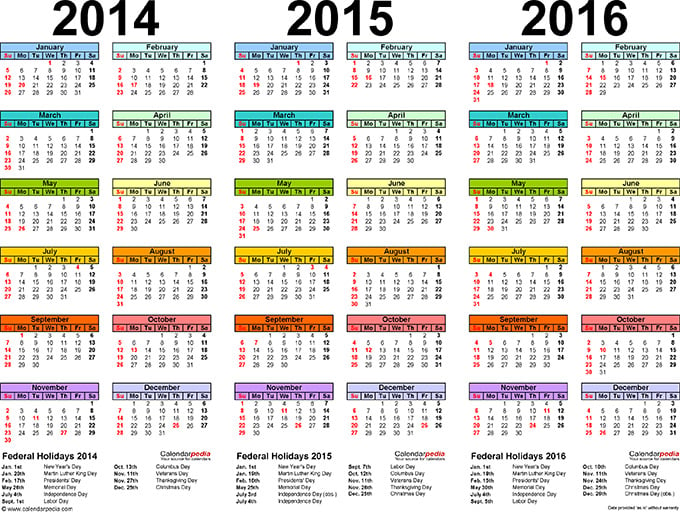 printable academic calendar template