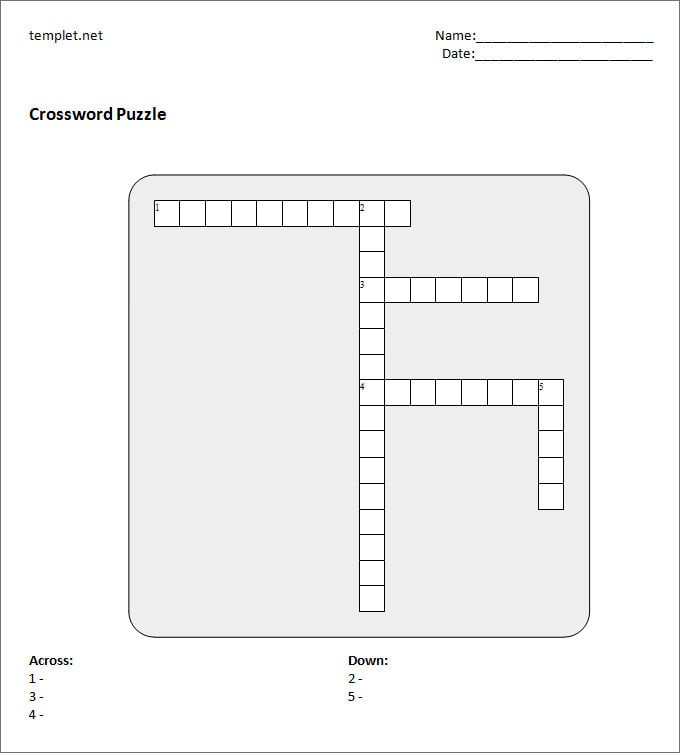 Microsoft Word 2007 Crossword Puzzles