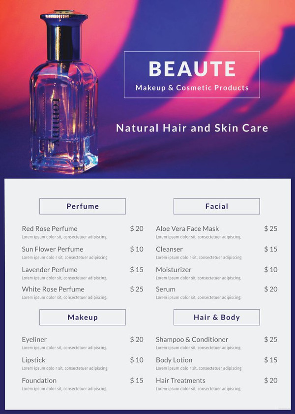 product-menu-template