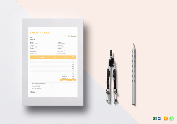 proforma invoice template