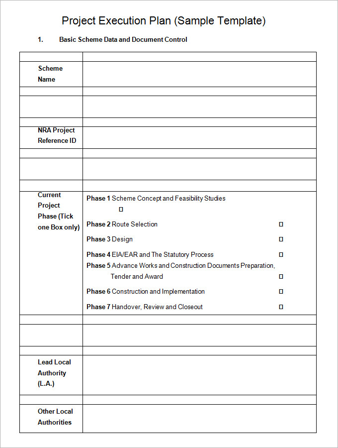 project-execution-plan-template