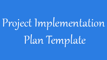 project implementation plan template excel