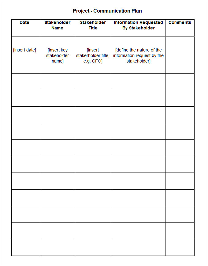 9+ Project Management Communication Plan Templates & Samples - Word ...