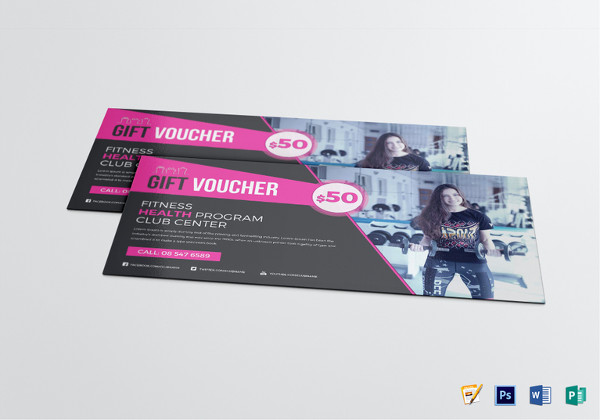 promotional fitness voucher template