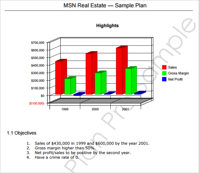 real estate marketing plan template free download