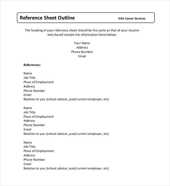 reference-sheet-outline