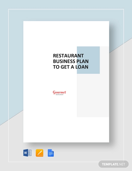 restaurant business plan to get a loan template