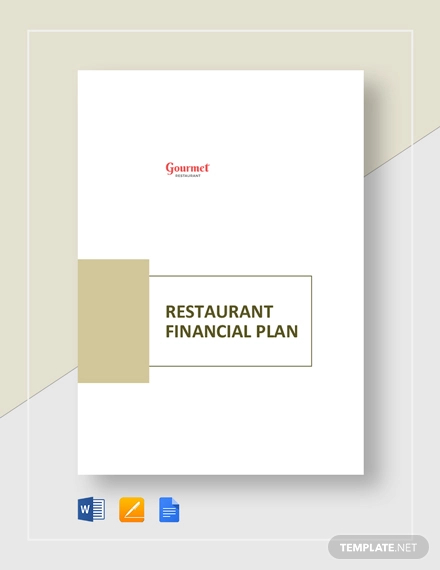 restaurant financial plan template