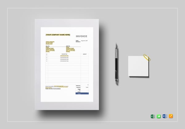 sales tax invoice template