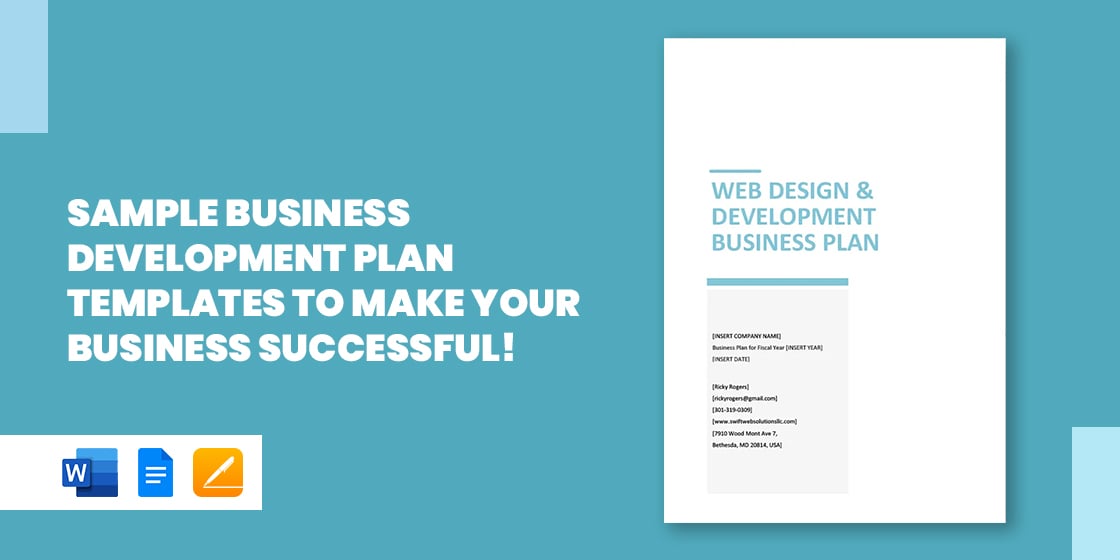 sample business development plan templates to make your business successful