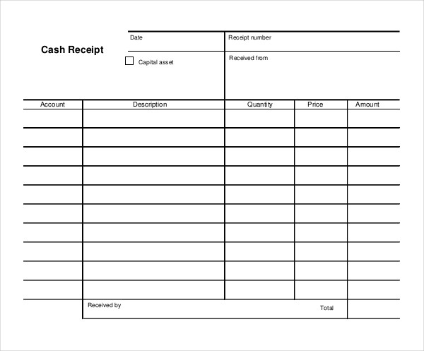 Cash Receipt Template - 21+ Word, Excel Documents Download