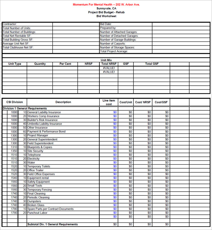 14+ FREE Construction Budget Templates PDF, Excel, Word, Apple Pages