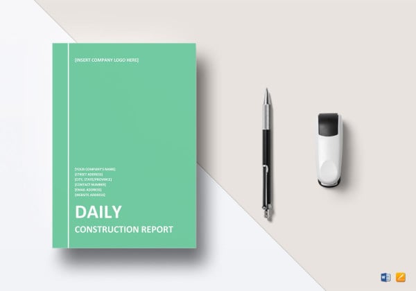 sample daily construction report template